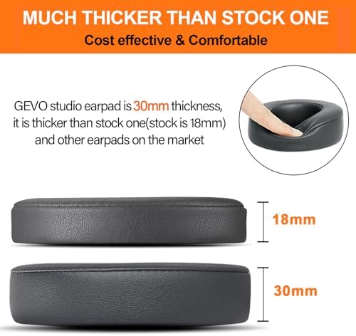 GVOEARS Premium Replacement Ear Pads for Beats Studio 2 & 3 – Ultra-Comfort Memory Foam Cushions with Strong 3 M Adhesive for Reliable Fit – Titanium Grey – Revitalize Your Audio Experience with Enhanced Noise Isolation and Seamless Compatibility
