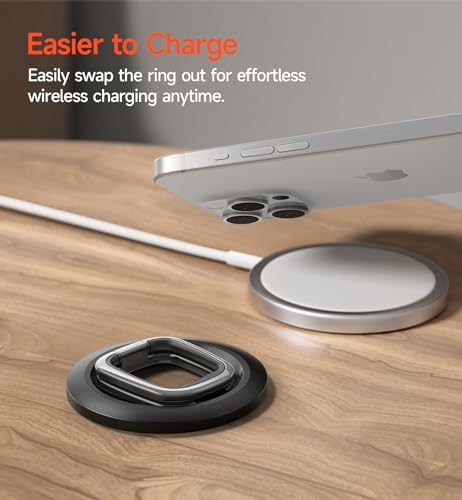 SURITCH Mag Safe Phone Grip – Innovative Magnetic Ring Holder for i Phone 15 Series, 360-Degree Adjustable Kickstand for Optimal Viewing, Ergonomic Design for Secure Handling, Sleek Silver Finish, Seamless Compatibility with Mag Safe Cases – Transform Your Mobile Experience