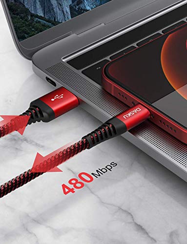 3-Pack 3 FT Lightning Cable – Premium Nylon Braided Fast Charging Cord for i Phone 13/12/11/Pro Max/X/Xs Max/Xr/8 Plus/7 Plus/6 S Plus/6 Plus/i Pad – Ultimate Durability & Tangle-Free Convenience