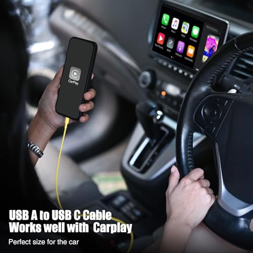6 FT USB A to USB C Carplay Charging Cable – 3-Pack for i Phone 15/16, i Pad Pro/Air/Mini, Samsung Galaxy S25/S24/S23, and Mac Book – Fast Charging & High-Speed Data Transfer for Enhanced Compatibility on the Go