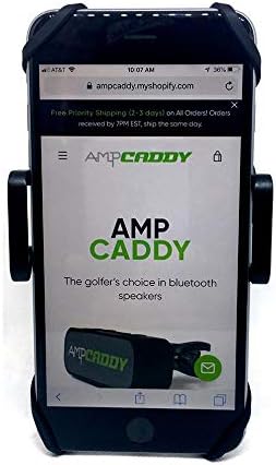 Universal Phone Holder with Adjustable Clamp for Bikes, Boats, Cars, Golf Carts & Strollers – Fits i Phone, Samsung, Google & More (4.1″ to 6.2″) – Durable, 360-Degree Rotating Cell Mount for Enhanced Mobility and Convenience