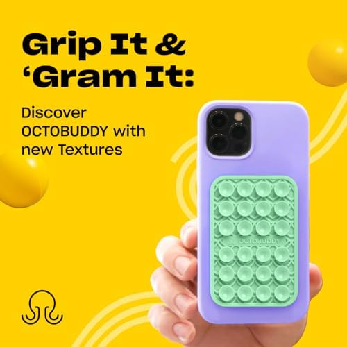 Revolutionize Your Content Creation with the Textures Ripples Silicone Suction Phone Case – Hands-Free Mounting Solution with 24 High-Performance Suction Cups for Effortless Selfies & Video Recording – Compact 2.6″ x 3.9″ Size in Bold Canary Yellow – Perfect for Vloggers and On-the-Go Documentarians – Ultimate Compatibility and Easy Application