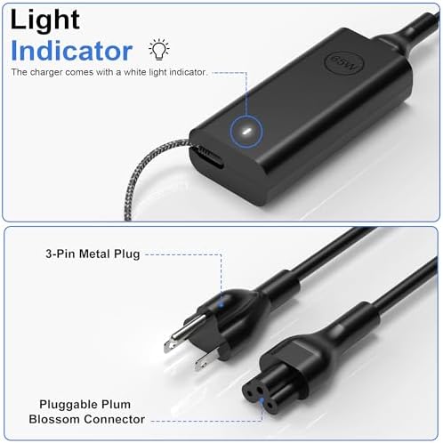 High-Performance 65 W USB-C AC Power Adapter for Dell Laptops – Universal Compatibility with Latitude, XPS, Chromebook & Inspiron Models – Durable Braided Cable for Enhanced Portability and Reliability – Ideal for Home and Office Use Upgrade your charging experience with this advanced 65 W USB-C AC power adapter, designed specifically for a wide range of Dell laptops including Latitude, XPS, Chromebook, and Inspiron series. Featuring a universally compatible design, this power adapter delivers optimal performance with multiple output options (5 V-3 A, 9 V-3 A, 15 V-3 A, 20 V-2.25 A, or 20 V-3.25 A) to ensure your device charges efficiently. The robust braided cable enhances durability, making it perfect for both everyday use and travel. Say goodbye to carrying your adapter back and forth; keep one at home and another at the office for seamless productivity. With a commitment to quality, we offer a replacement for any defective product from the date of purchase. Elevate your charging solution today with this essential laptop accessory!