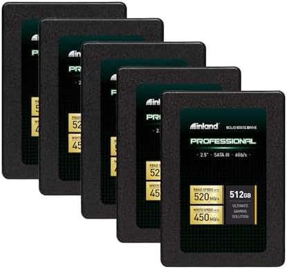 Unlock Lightning-Fast Performance with INLAND Professional 1 TB SSD – Cutting-Edge 3 D NAND SATA III 6 Gb/s 2.5″ Internal Solid State Drive for Ultimate Reliability and Versatile Compatibility