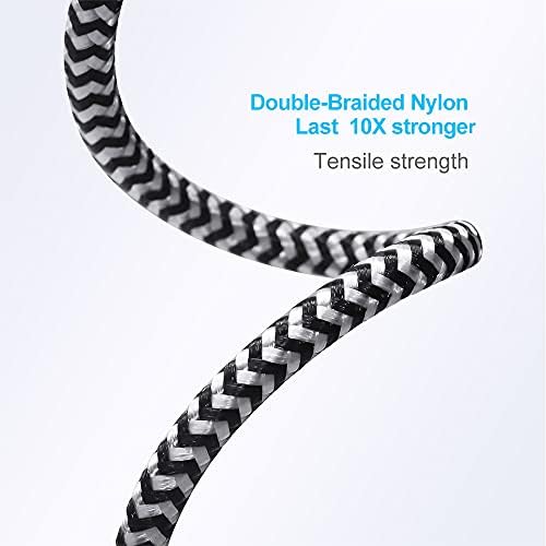 Heavy-Duty UYOUNG i Phone Charger Cable 3 Pack – 6 FT MFi Certified Nylon Braided USB to Lightning Fast Charging Cords for i Phone 14/13/12/11/SE/X/XS/XR/8/7/6/6 S & i Pad – Durable, Tangle-Free Charging Solution in Vibrant Red for Ultimate Convenience and Performance