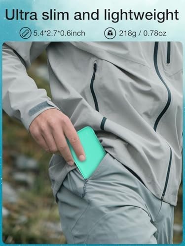 High-Speed 20 W Portable Charger – 10,000 m Ah Fast Charging Power Bank with USB-C PD & QC 3.0 for Ultimate Device Compatibility – Slim, Lightweight Battery Pack for i Phone & More – Perfect for On-the-Go Power Needs
