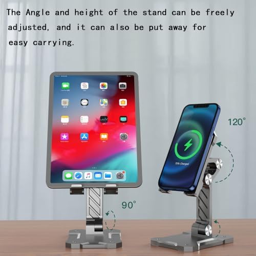 Adjustable Foldable Stand for MagSafe Charger, Desktop Holder Compatible with for iPhone 16 15 14 13 12 Series Cell Phone Wireless Charging Base Pad Mount Accessories – Enhanced Compatibility and Speed