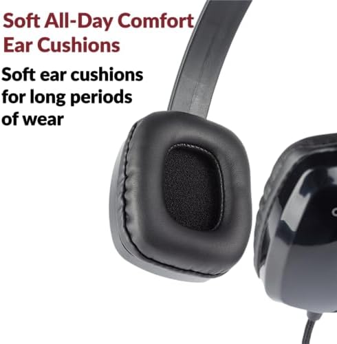 Transform Your Listening with Cyber Acoustics ACM-6005 C USB Over-Ear Headphones – Perfect for Home, Office, and Classroom Use – Enjoy Effortless Plug-and-Play Setup, Ultimate Comfort, and Noise-Canceling Clarity for Enhanced Communication and Focused Audio Experiences