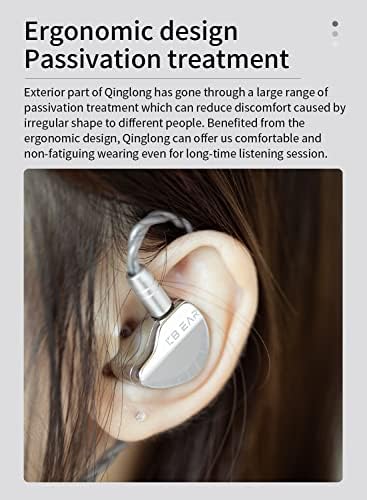 KBEAR Qinglong Hi-Fi Wired In-Ear Monitors – Premium Noise-Cancellation Earbuds with PU+PEEK Diaphragm for Unmatched Sound Precision, Ergonomically Designed for All-Day Comfort, Customizable Detachable Cable Ideal for Musicians and Audiophiles