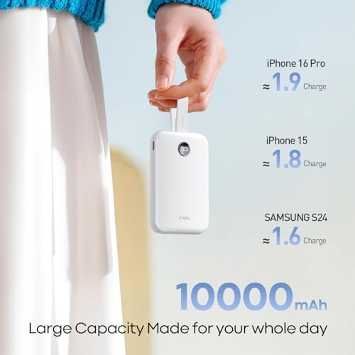 i WALK 10000 m Ah Magnetic Power Bank – 30 W High-Speed Wireless Charger with USB-C Cable, Qi2 Certified 15 W Battery Pack, LED Display for i Phone 16/16 Pro/15/14/13/12 Series & Samsung Galaxy – Ultimate Portability and Efficiency on the Go