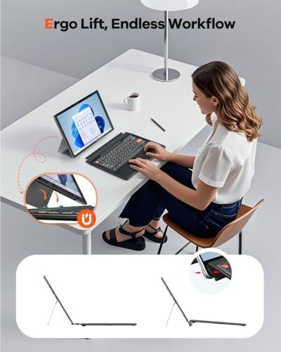 Doohoeek Ultra-Slim Bluetooth Keyboard for Surface Pro 11/10/9/8/X – 13 Inch Backlit Keypad with Touch Pad & Pen Slot for Seamless Windows 11 Experience – Elevate Your Productivity on the Go!