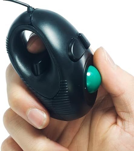 Ergonomic Finger Mouse – Handheld Trackball Pointer for Precision Navigation | Mini USB Wired Mouse for Enhanced Comfort & Speed | Ideal for Left & Right-Handed Users | Perfect for Mac & Windows Laptops and Desktops