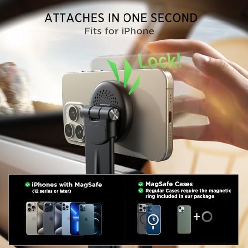 Revolutionary 15 W Mag Safe Car Charger for i Phone: 360° Adjustable Aluminum Alloy Holder with Magnetic Wireless Fast Charging, Universal Compatibility for All Vehicles, Carbon Fiber Finish for Durability and Style