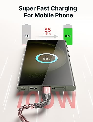 JSAUX Versatile 3-Pack USB C to USB C Cable Set – 100 W Fast Charging (10 ft, 6.6 ft, 3.3 ft) for Nintendo Switch, i Phone 16/15 Pro Max, Samsung Galaxy S25/S24, i Pad Pro – Durable, High-Speed Type C Charger Cables in Sleek Black Design for Ultimate Compatibility and Convenience