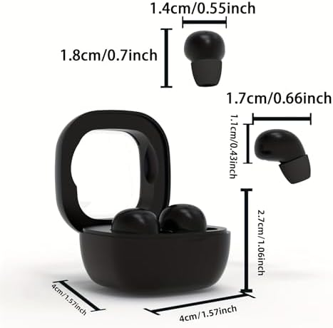 Revolutionary SK19 Sleep Earbuds for Side Sleepers | Ultra-Compact Wireless Bluetooth Earphones Tailored for Small Ears | Discreet Invisible Design with Hands-Free Mic for Effortless Calling | Enhanced Connectivity in Stylish Khaki | Ideal for Restful Sleep and Everyday Listening