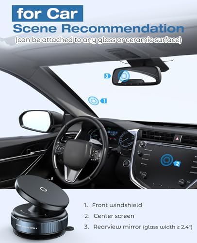 Revolutionary 360° Adjustable Suction Cup Phone Mount – Magnetic Holder for Car, Gym, and Smooth Surfaces, Universal Compatibility with All Smartphones Including i Phone for Ultimate Hands-Free Convenience and Safety