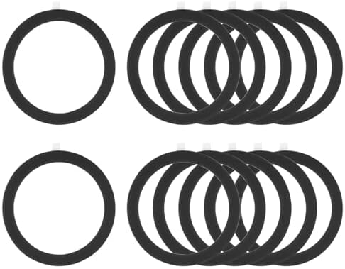 Universal Magnetic Adapter Ring Kit – 12 Ultra-Thin Yellow Metal Stickers for Enhanced Phone Case Compatibility and Wireless Charging Efficiency – Secure Adhesive Solution for Magnetic Mounts and Accessories – Easy Installation for Maximum Grip and Stability