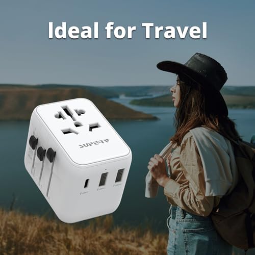 Global Travel Power Adapter: All-in-One USB Type-C Wall Charger for Fast Charging in Europe, USA, UK, AUS & Asia – Compact and Safe Multi-Device Charging Solution for Travelers – Reliable and Versatile Travel Accessory