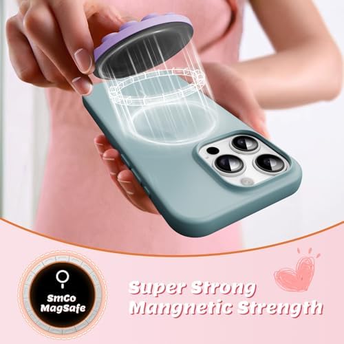 Transform Your Content Creation with the Ultimate Magnetic Phone Mount for Mag Safe Cases – Versatile Silicone Holder for i Phone & Android, Perfect for Selfies, Vlogging, and Shower Streaming – Trendy Light Blue Accessory for Tik Tok Creators and Influencers Seeking Effortless Hands-Free Use