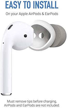 Transform Your Listening Experience with Comply Soft CONNECT Foam Earbud Tips – Premium Memory Foam for Apple Air Pods 1 & 2, Earpods, and Generic Models | Gray Medium – Unmatched Comfort, Noise Isolation, and Longevity