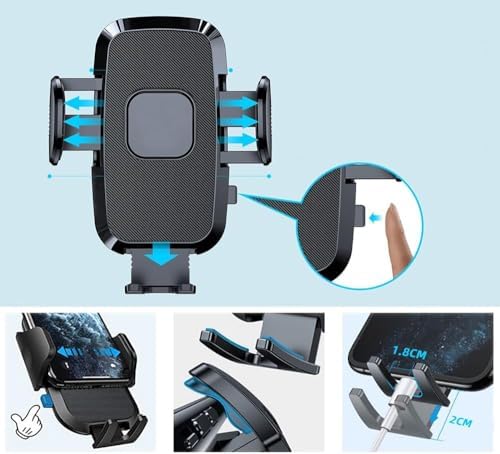 Premium Adjustable Car Cell Phone Mount for Jeep Wrangler (2007-2024), JL, JK, Gladiator & Rubicon – Circular Air Vent Holder with 360-Degree Rotation for Safe and Accessible Hands-Free Use – Ideal Jeep Accessory for Navigation and Calls