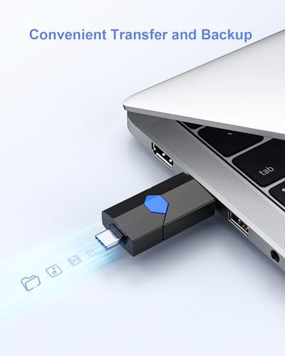 JUANWE 64 GB USB-C Flash Drive 3 Pack – Ultimate Dual USB-A & Type-C Storage Solution for Effortless Photo and Video Management, Retractable & Dustproof Design for Enhanced Durability and Speed, Perfect for Phones, Tablets, and Computers