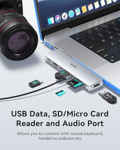 Unlock Your Mac Book’s Full Potential with the Premium 8-in-2 USB C Hub HDMI Adapter – Ultimate Thunderbolt 3 & 10 G USB Data Ports, Stunning 4 K Output, and Sleek Compact Design for 2018-2025 Mac Book Pro & Air Models – Effortless Connectivity, Fast Transfers, and Seamless Streaming for Professionals on the Go!