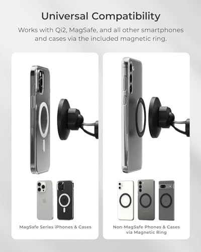 i Ottie i Tap 3 Magnetic Dashboard Smartphone Holder – Universal Car Mount for i Phone & Android with Mag Safe Support, Effortless One-Hand Operation, Quick Adhesive Setup for Secure and Safe Driving