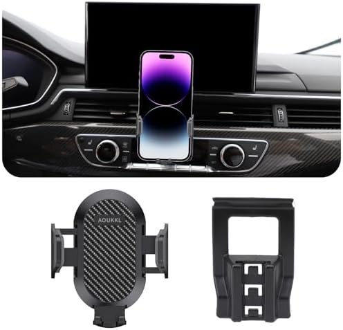 Premium 360-Degree Rotation Car Phone Holder for Audi A5, S5, A4, S4, RS4, RS5 (2017-2024) & Allroad – Thick Case Friendly Smartphone Mount with Effortless Installation for Optimal Navigation & Connectivity on the Road