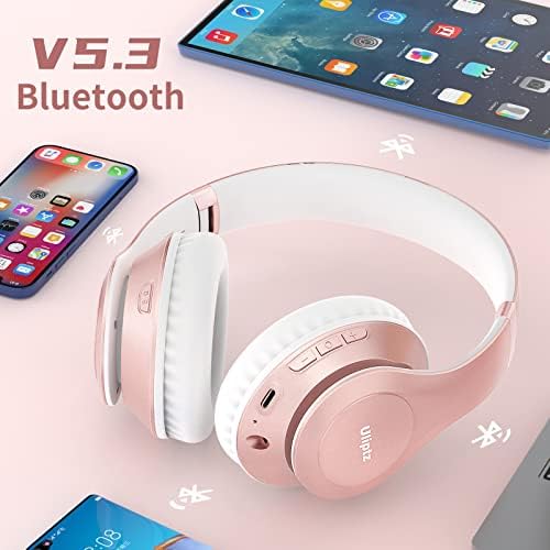 Revolutionize Your Audio Experience with Uliptz Bluetooth 5.3 Over-Ear Headphones – 65-Hour Playtime and Customizable Hi-Fi Sound for Every Mood – Ultra-Lightweight, Travel-Ready Design for Office, Home, and On-the-Go Listening – Immerse in Superior Comfort and Crystal-Clear Calls