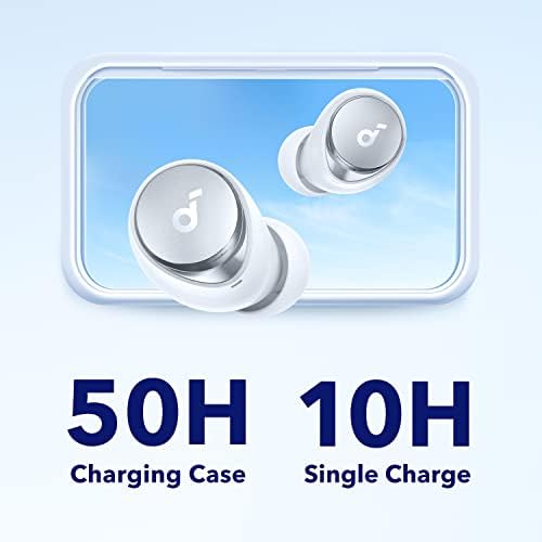 Discover Superior Sound with Soundcore by Anker Space A40 Wireless Earbuds – Unmatched Adaptive Active Noise Cancelling for 98% Noise Reduction, 50 Hours of Playtime, and High-Resolution Audio – Ergonomically Crafted for All-Day Comfort and Effortless Wireless Charging – Ideal for Music Lovers and Everyday Use