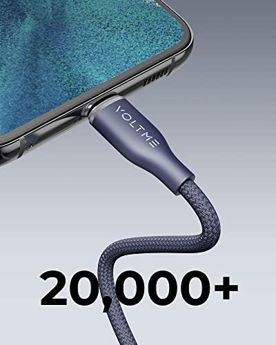VOLTME 6 ft USB C to USB C Cable (2 Pack) – 60 W Fast Charger for Mac Book Pro 2020, Galaxy S21, i Pad Pro, and Nintendo Switch – Durable High-Speed USB 2.0 Charging Solution for Seamless Connectivity and Enhanced Performance