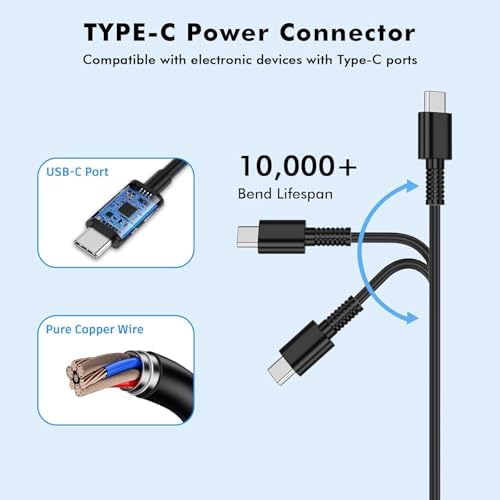 Maximize Your Efficiency with the 100 W & 65 W USB C Charger for Asus Devices – Fast Power Adapter for ROG Ally X, Flow X13, Zen Book Duo & More – Lightweight, Versatile & Safe Charging Solution for Gamers and Professionals on the Go