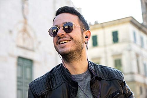 LUDOS Clamor Wired Earbuds – Premium Noise-Isolating In-Ear Headphones with Memory Foam Tips, Built-in Microphone, 5-Year Warranty – Perfect for i Phone and Samsung Users, Ideal for Students and Small Ears in Stylish Pink – Ultimate Sound Quality and Comfort for Everyday Use