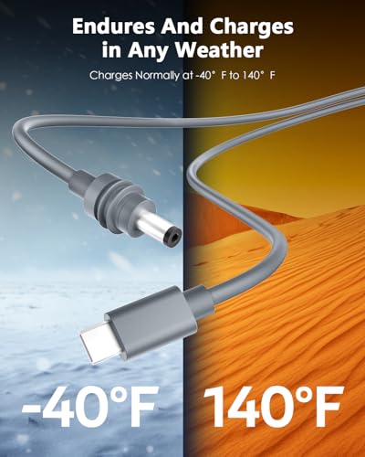 Starlink Mini USB C to DC Power Cable – 6.6 FT (2 M) 18 AWG Fast Charging Cord for Enhanced Outdoor Connectivity – Compatible with Anker 737 Power Bank – 20 V 5 A, 100 W+ PD Power Source – Streamlined Power Solution for Laptops, Tablets, and More