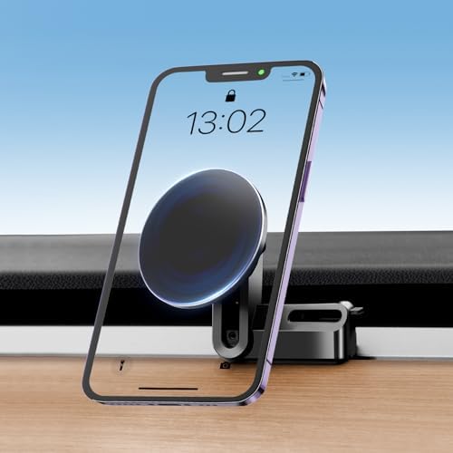 15 W Wireless Fast Charging Magnetic Phone Mount for Tesla Model Y & Model 3 – Ultimate Holder for i Phone 12-16 & Android Devices, Includes 5 ft USB-C Cable, Perfect for Safe Navigation and Hands-Free Use – Modern Tesla Accessory