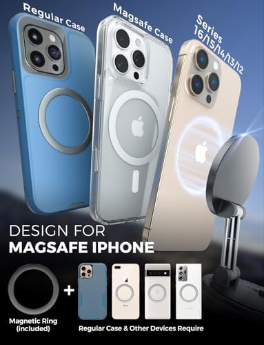 Transform Your Driving Experience with the e Samcore Magnetic Phone Holder – Premium Mag Safe-Compatible Car Mount Featuring Advanced Vacuum Suction for Secure Attachment on Windshields, Mirrors & Gym Equipment – Innovative Foldable Stand for Effortless Hands-Free Navigation and Optimal Viewing Angles