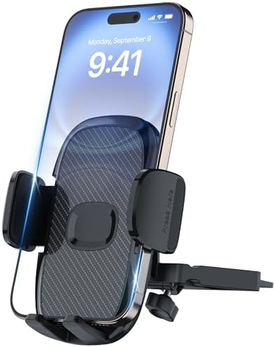 Elevate Your Drive with the NTMY CD Slot Phone Mount – One-Hand Operation, Universal Compatibility for i Phone & Android, Hands-Free Access for Navigation & Calls, Durable Design with 360-Degree Rotation, Perfect Car Accessory for Safer Driving Experience