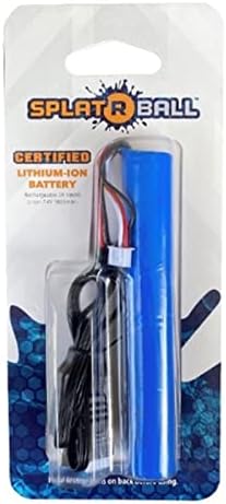 Splat Rball Blaster 1800 m Ah Rechargeable Battery – Ultimate Power Boost with Charging Cable for Enhanced Game Performance, Sleek Black Design, and Versatile Compatibility for All Blaster Models
