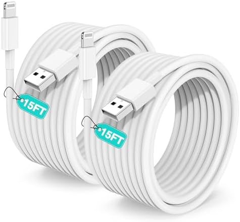 6 Pack MFi Certified 3 FT i Phone Car Charger Cords – High-Speed USB-A to Lightning Charging Cables for i Phone 14/13/12/11 Pro Max/XS/XR/X/8/7 Plus – Durable, Flexible, and Perfect for On-the-Go Charging