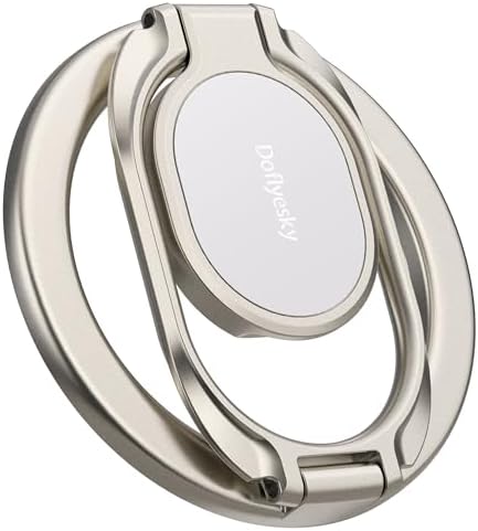 Ultimate Magnetic Phone Ring Holder – Stylish Purple Design for Enhanced Stability & Hands-Free Viewing – Double Adjustable Grip & Stand Compatible with Mag Safe for i Phone & Android – Lightweight, Anti-Fall Accessory for Effortless Handling & Customizable Angles