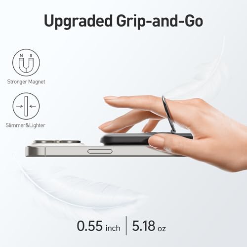 Revolutionize Your Charging Routine with the i WALK 6000 m Ah Magnetic Power Bank – Sleek Wireless Charger with Finger Ring for Effortless Handling, Fast USB-C Connectivity, and Real-Time LED Battery Display – Perfectly Compatible with i Phone 16 Series, 15, 14, 13, and 12 – Experience Seamless Power on the Go!
