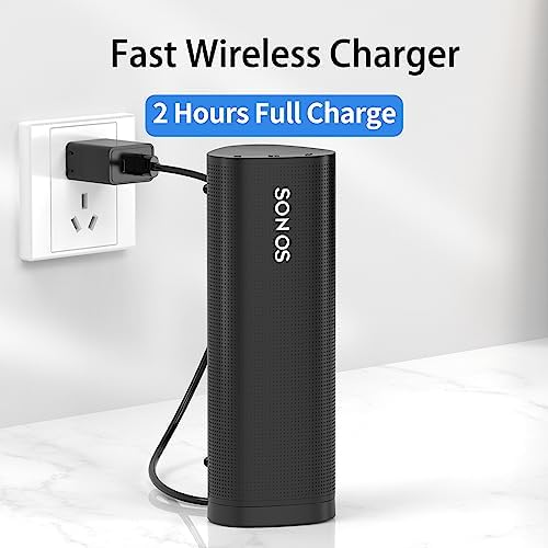 Magnetic Wireless Charging Dock for Sonos Roam Gen 1 & 2, Fast-Power Base for Bluetooth Speakers, Sleek Portable Charger for Sonos Roam SL – Ultimate Charging Solution for Music Lovers