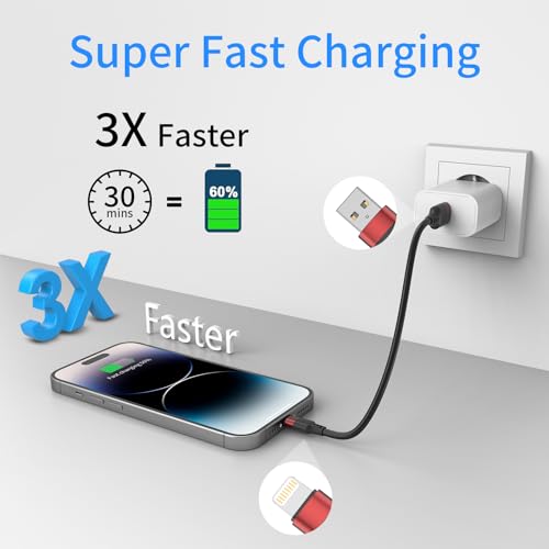 1ft Multipack Short iPhone Charger Cable for iPhone 14 13 12, Bulk Short USB A to USB C Cable 12 inch for Charging Station Compatible with iPhone 15 Samsung Galaxy S20 S10 Note 20 10, 10 Pack Mixed – Enhanced Compatibility and Speed
