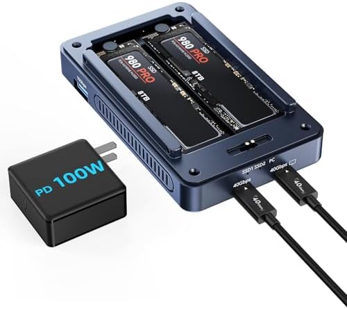 Experience Lightning-Fast Storage with ACASIS 40 Gbps M.2 NVMe SSD Enclosure – Thunderbolt 4/3 & USB4 Compatible, Tool-Free Setup for M-Key B+M SSDs (2280/2260/2242/2230) – Perfect for Video Editing, Gaming, and Large File Transfers – Durable Design for Optimal Heat Dissipation & Long-Lasting Performance – Elevate Your Device with High-Speed Data Transfer and Enhanced Compatibility