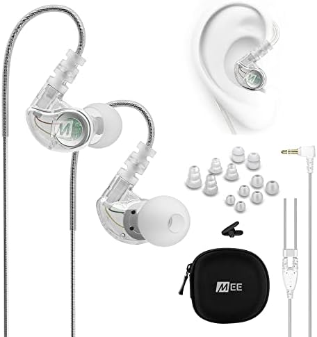 MEE audio M6 Sport Wired Earbuds – Premium Noise-Isolating Headphones with Dynamic Bass Sound, Sweatproof Design for Running and Workouts, Memory Wire Earhooks for Ultimate Comfort, 3.5 mm Jack Compatibility (Black) – Elevate Your Active Lifestyle with Unmatched Audio Quality
