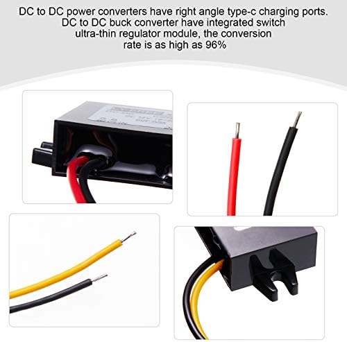 Weewooday High-Efficiency 12 V to 5 V Buck Converter Module – 3 A 15 W DC to DC Power Regulator for Seamless Device Charging – Set of 3 Durable and Versatile Power Adapters with Easy Wire Connections for Enhanced Compatibility in Vehicles and Electronics