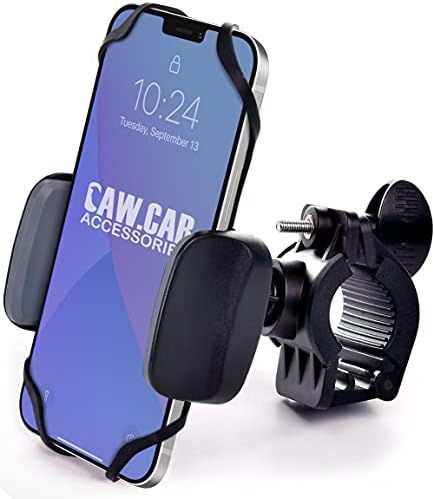 Ultimate Metal Smartphone Bike & Motorcycle Holder – Unbreakable Handlebar Mount for i Phone 16 Pro Max & Galaxy S25 – Secure, Durable, and Versatile Cell Phone Cradle for Safe Navigation on Bikes, Scooters, and Motorcycles – 360-Degree Rotation for Optimal Viewing – Enhanced Grip Technology for Ultimate Stability and Safety