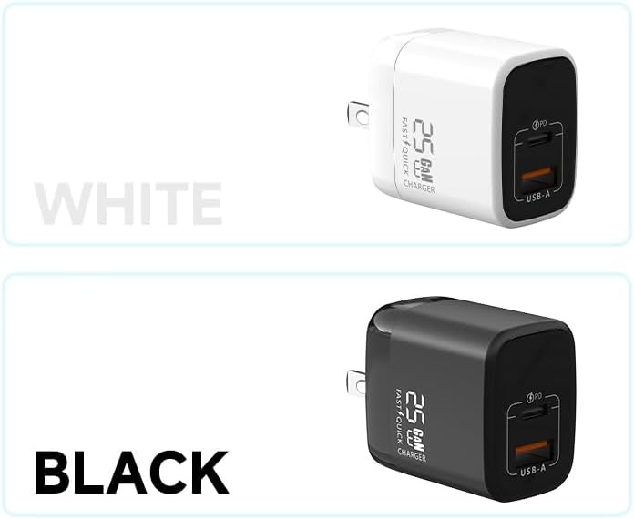 67 W Ga N Dual USB-C & USB-A Charger – Ultra-Compact Power Adapter for Fast Multi-Device Charging – Ideal Travel Companion for Laptops, Smartphones, and Tablets – Sleek White Design for Maximum Compatibility and Efficiency