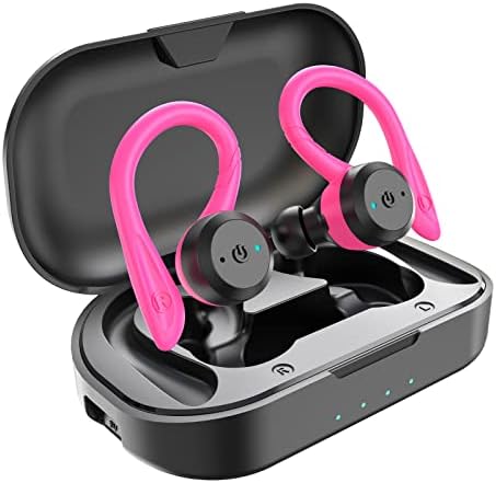 APEKX True Wireless Bluetooth Earbuds with IPX7 Waterproof Protection – Sports-Ready In-Ear Headphones with Superior Stereo Sound and Built-in Microphone for Active Lifestyles – Compact Charging Case for Extended Use and Universal Device Compatibility